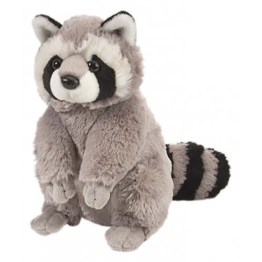 Wild Republic Cuddlekins Racoon Grey Black